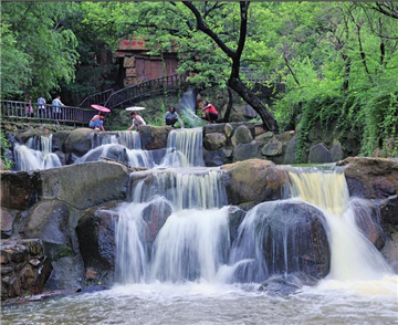 山東濟(jì)南：疊泉飛瀑繽紛夏 最是悠然見南山